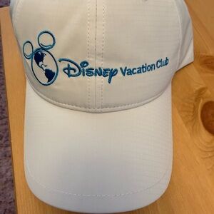 Disney Vacation Club White Cap with Teal Embroidery